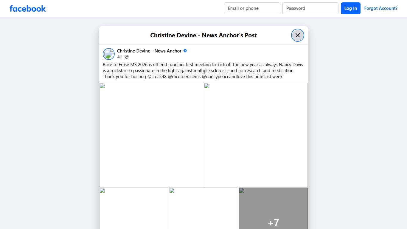 Race to Erase MS 2026 is... - Christine Devine - News Anchor Facebook